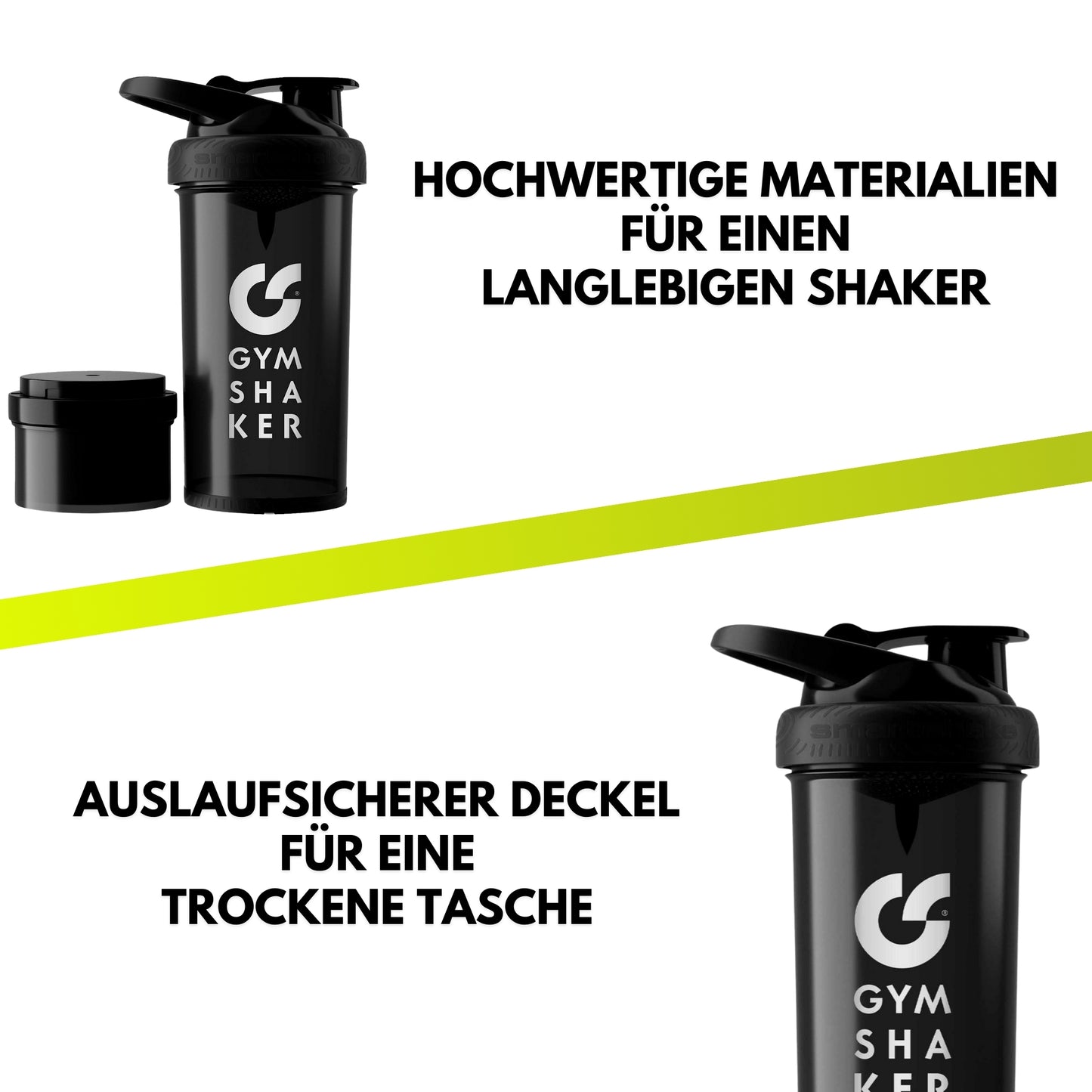 Protein Shaker mit Pulverfach