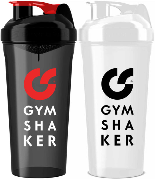 Protein Shaker 2er Bundle Sparpaket Schwarz - Weiß