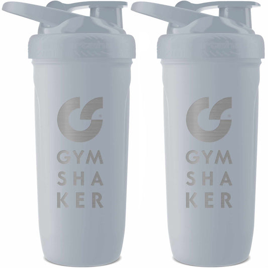 Protein Shaker Edelstahl 2er Bundle Sparpaket Grau