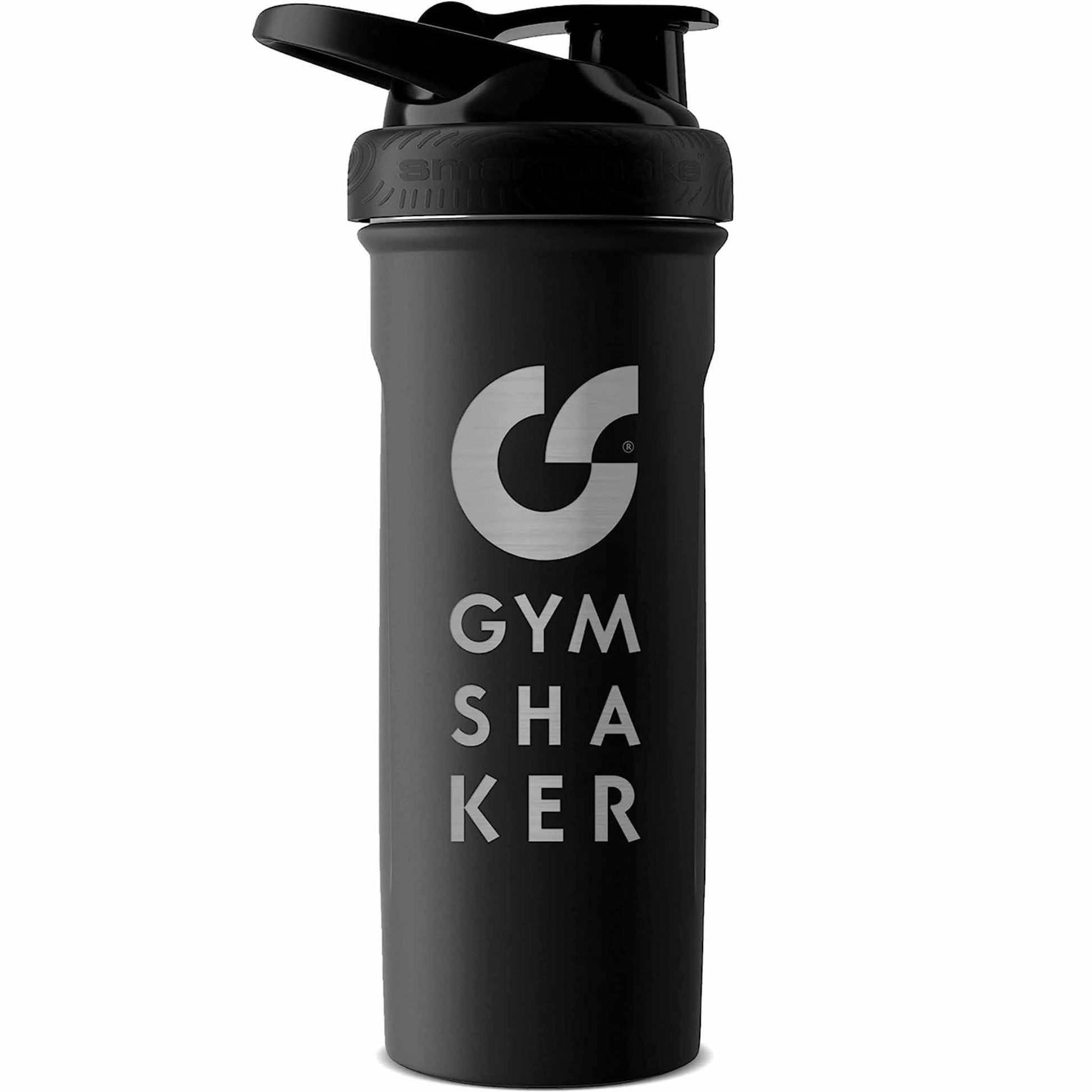 GYMSHAKER Edelstahl Shaker Thermo - Der Perfekte Begleiter für kühle Drinks - Schwarz