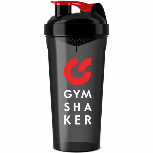 GYMSHAKER Premium Protein Shaker für cremige Shakes im Handumdrehen - Schwarz Rot